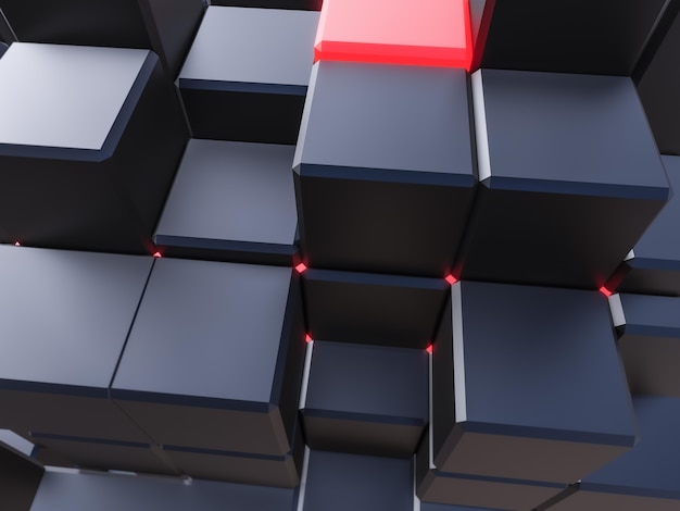 dark background with cubes