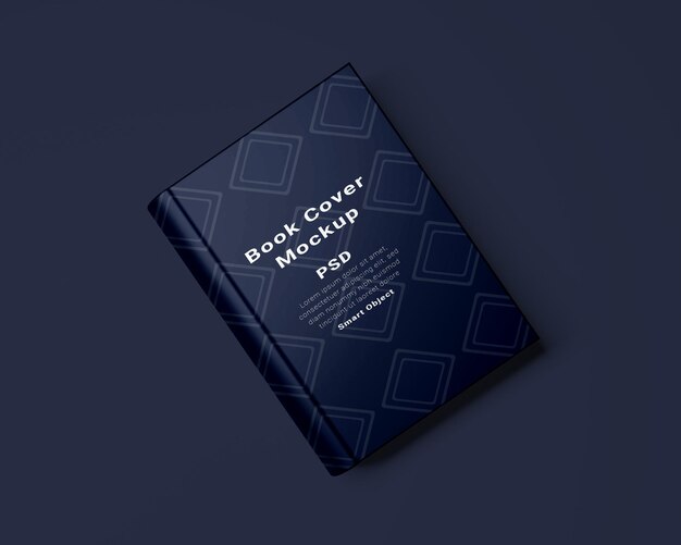Dark Blue Book Cover Mockup PSD