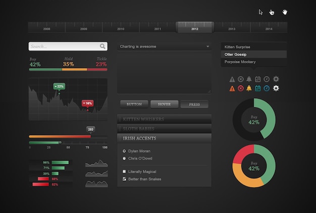 PSD dark_chart_ui_kit