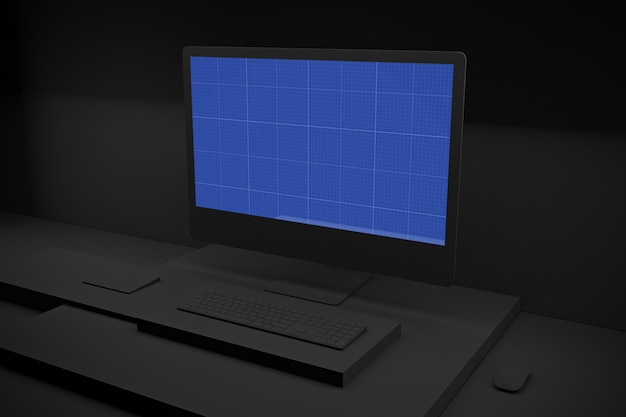Dark computer Pro mockup