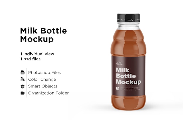 Dark juice bottle mockup