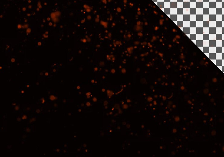 PSD dark red particle bokeh effect