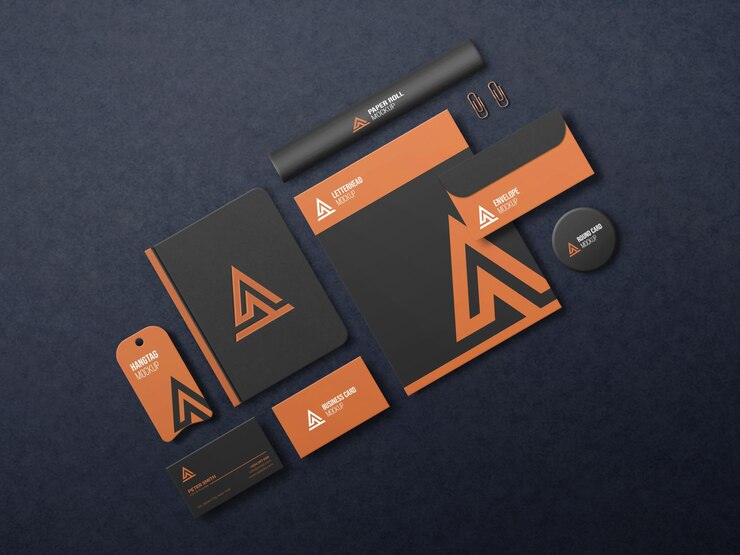 Dark Stationery Mockup legt Corporate Identity fest