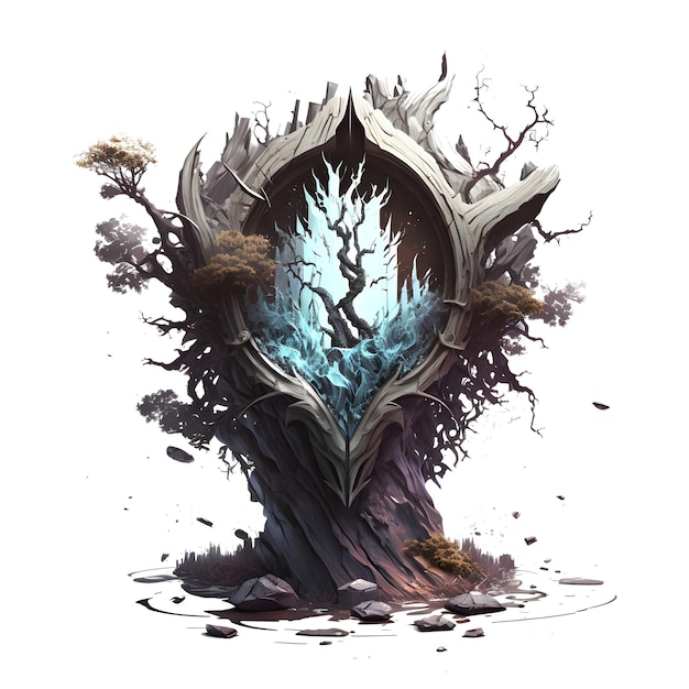 Dark World Tree Abstrato 4096px PNG Transparente 300dpi para camiseta clipart design capa de livro moldura