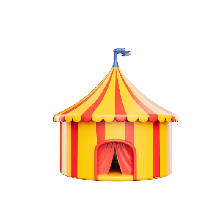 PSD darstellung des zirkus 3d-packs