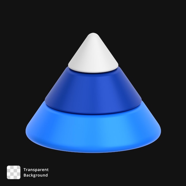 Darstellung von 3D-Kegeldiagrammschichten