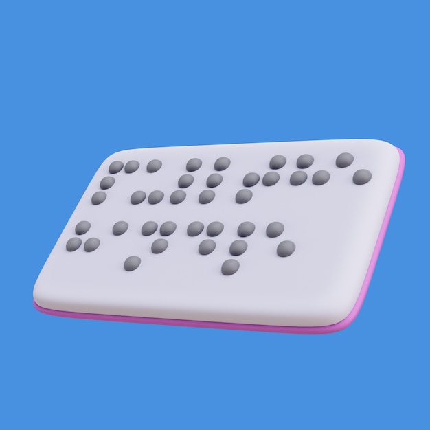 PSD darstellung von braille-symbolen für sehbehinderte