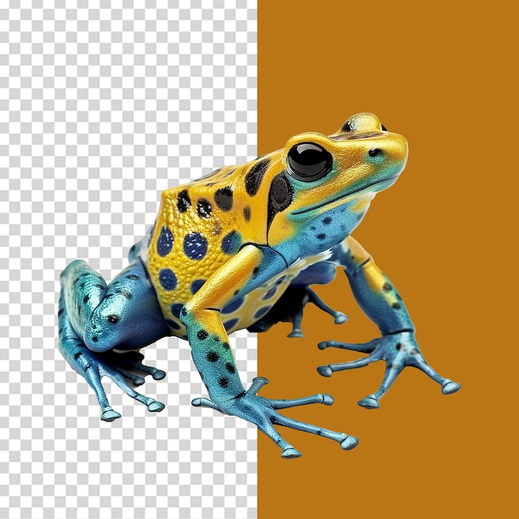 PSD dart frog png isolé sur un fond transparent