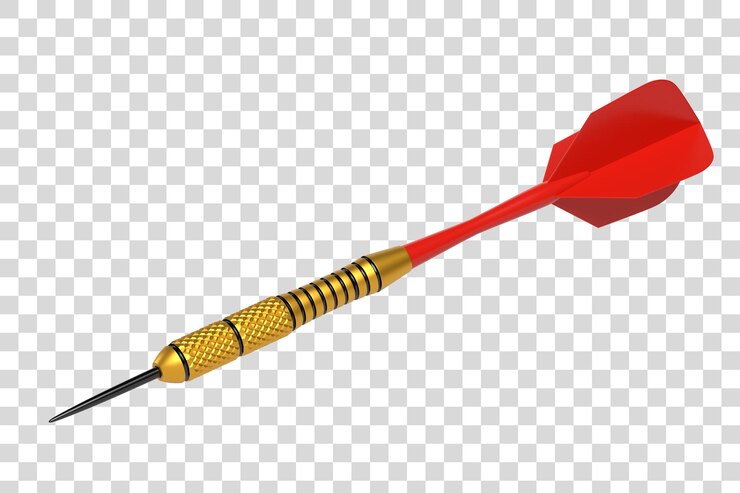 PSD dart isolated on white background 3d render illustration