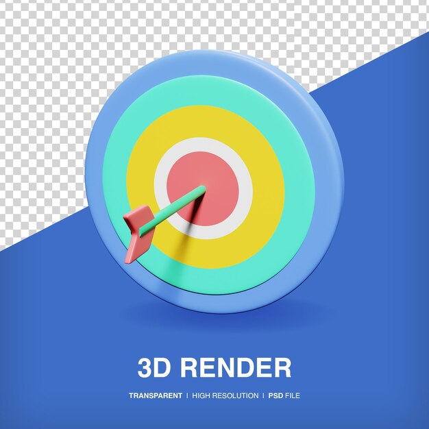 PSD dartscheibe ziel 3d-symbol