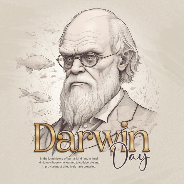 Darwin day social media post banner vorlage