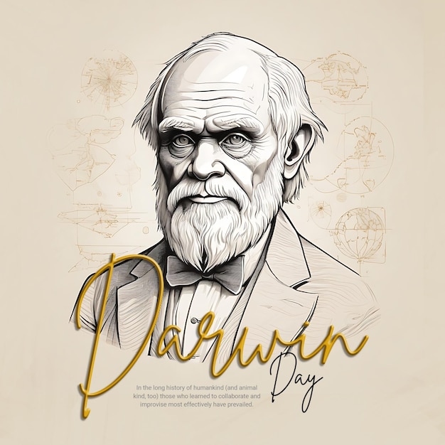 PSD darwin day social media post banner vorlage