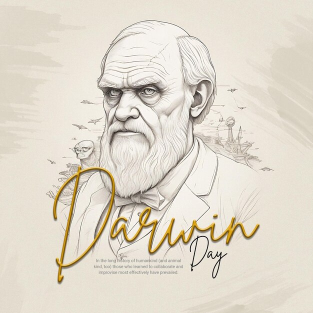 Darwin day social media post banner vorlage