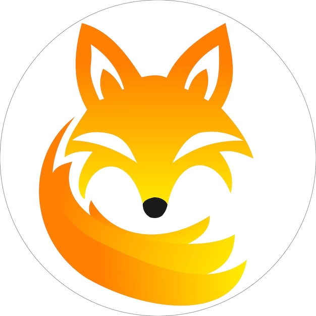 PSD das fox-logo-format psd kann farben und größen problemlos anpassen, ohne an qualität zu verlieren