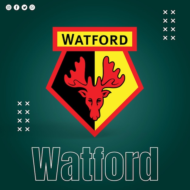 PSD das fußball-logo von watford fc psd