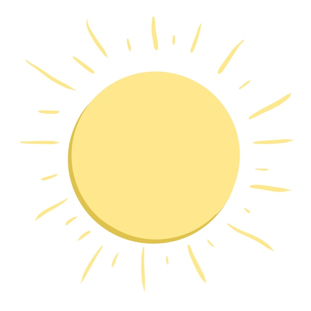 Das gelbe Sonnenelement isolierte Illustration