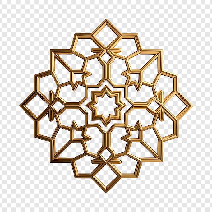 PSD das goldene islamische mandala-muster