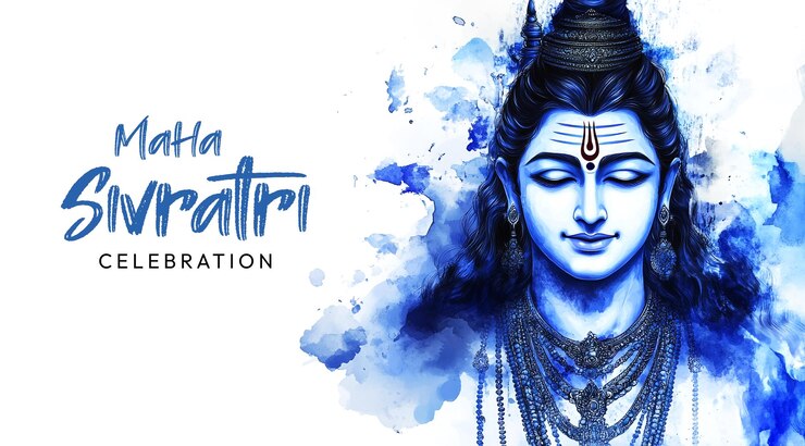 PSD das heilige maha shivratri puja poster design
