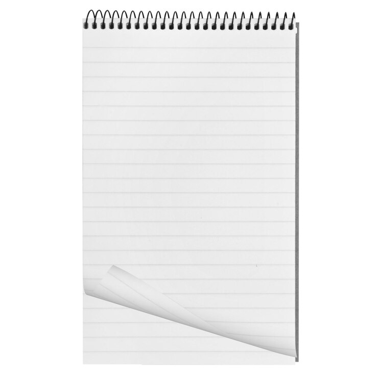 PSD das isolierte spiralpapier-notebook mit gekrümmtem papier