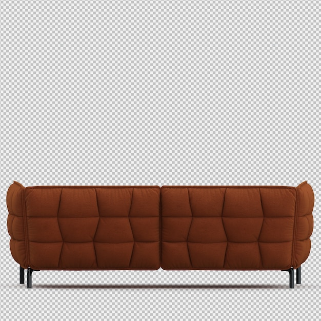 Das isometrische getrennte sofa 3d übertragen