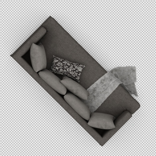 Das isometrische getrennte Sofa 3D übertragen