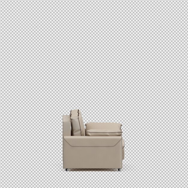 Das isometrische getrennte Sofa 3D übertragen