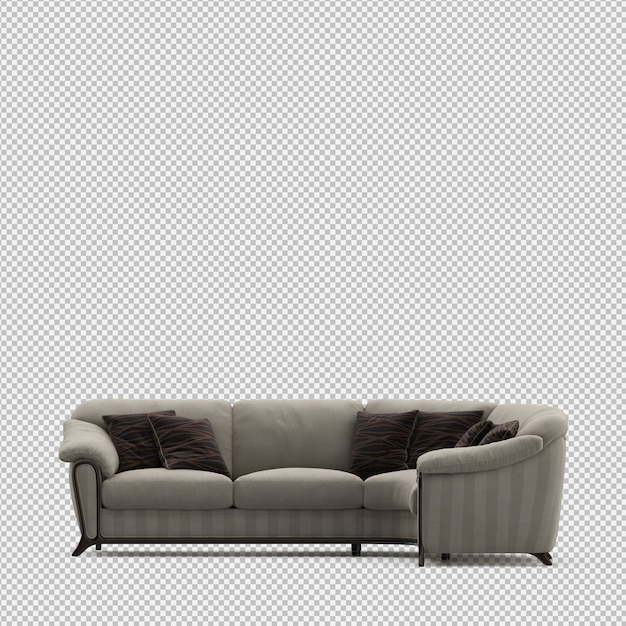 Das isometrische getrennte Sofa 3D übertragen