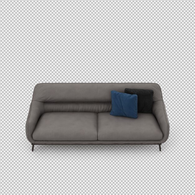 Das isometrische getrennte Sofa 3D übertragen