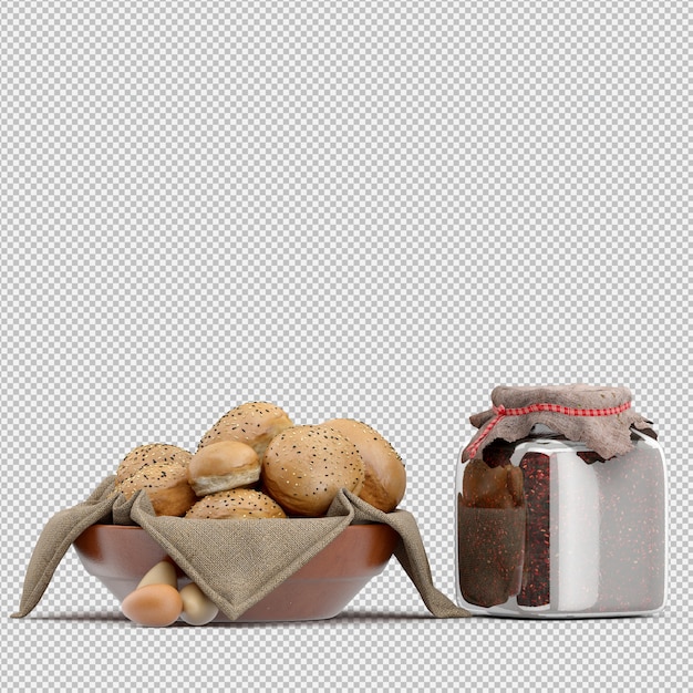 Das isometrische lokalisierte Brot 3D übertragen