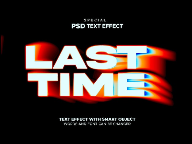 Das letzte Mal PSD-Text-Effekt