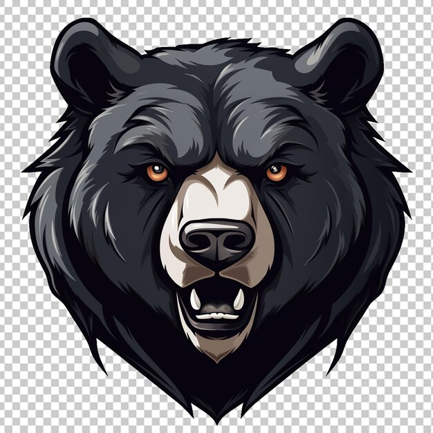 PSD das logo des asiatischen schwarzbären-maskots