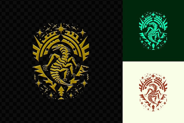 PSD das logo des goldenen drachen