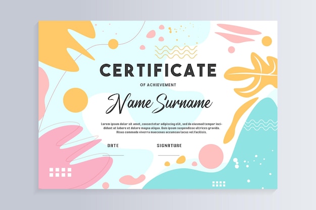 Das Modern Design Certificate verleiht einen Diplom-Hintergrund