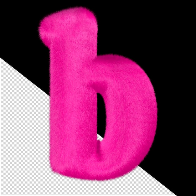 PSD das pinkfarbene fellsymbol buchstabe a