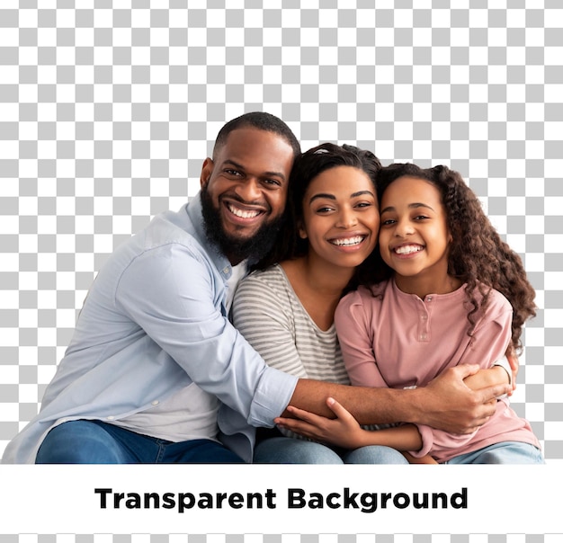 Das Porträt einer glücklichen afroamerikanischen Familie