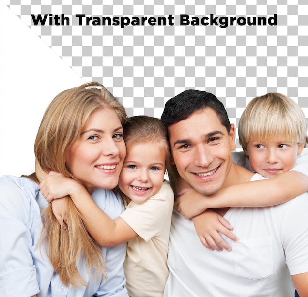 Das Porträt einer glücklichen Familie