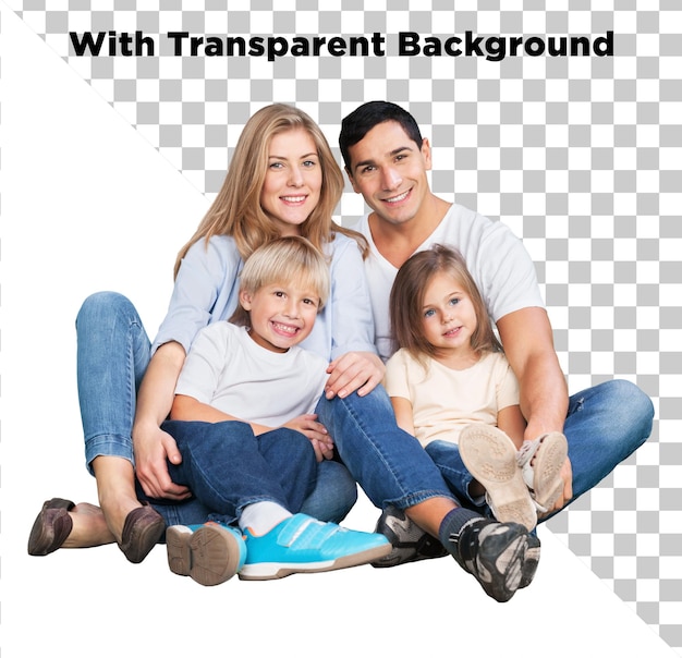 Das Porträt einer glücklichen Familie