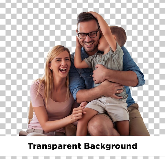 Das Porträt einer glücklichen Familie