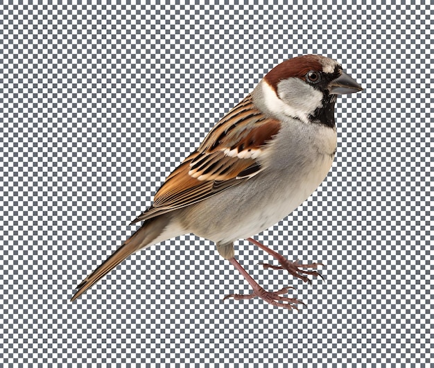 PSD das wunderschöne haus sparrow ist auf einem transparenten hintergrund isoliert