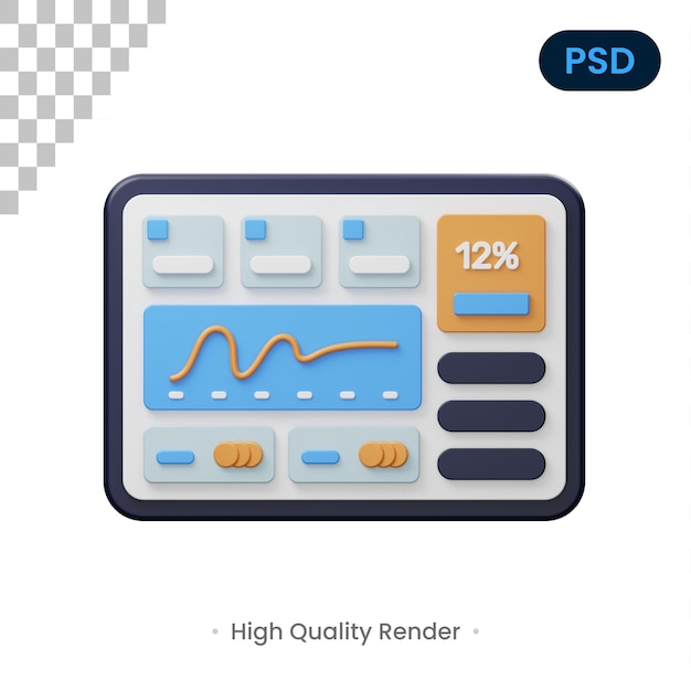 Dashboard-3D-Symbol