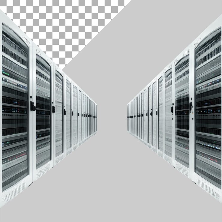 PSD data center white background