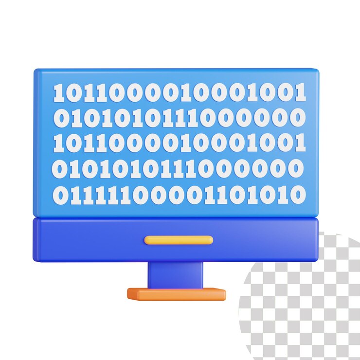 PSD data encryption 3d illustration