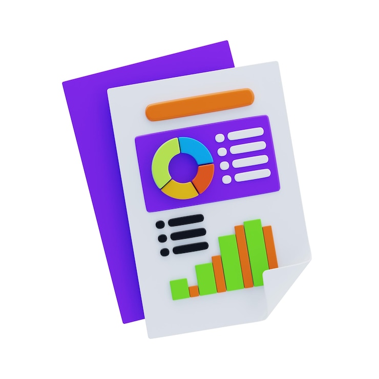 PSD data visualization 3d icon