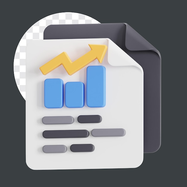 Data visualization with bar chart with growth