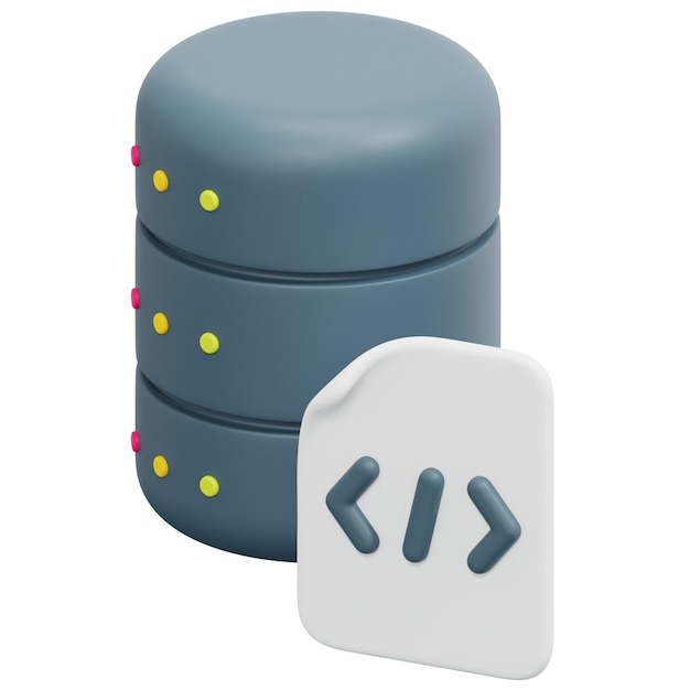 database 3d render icon illustration