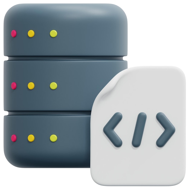 database 3d render icon illustration