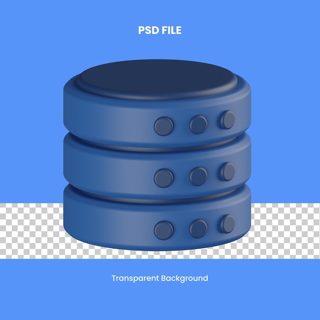 database 3d rendering icona illustrazione analisi