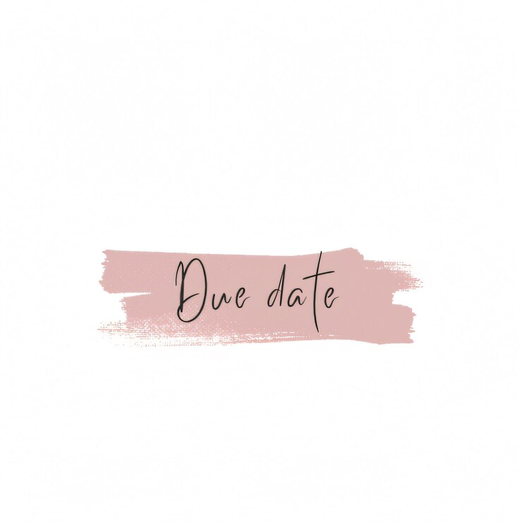 PSD date d'échéance coup de pinceau rose