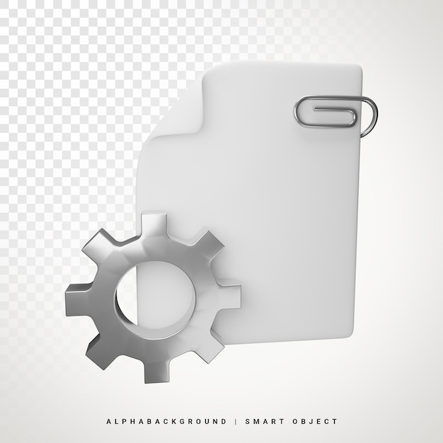 PSD dateieinstellung 3d-symbol illustration