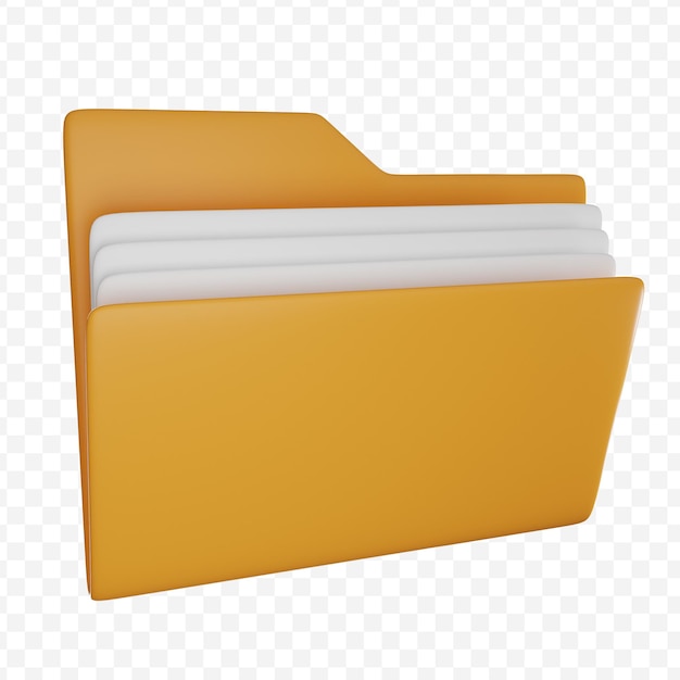 Dateiordner 3D-Rendering-Illustration